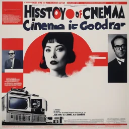 [funny movie poster] Histoire(s) du cinéma est un film expérimental de Jean-Luc Godard, débuté en 1988 et achevé dix ans plus tard, en 1998. Il est divisé en huit chapitres.