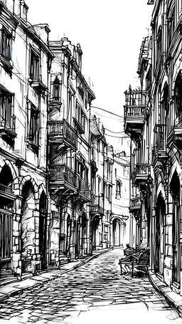 Fine line draw style a guitarist