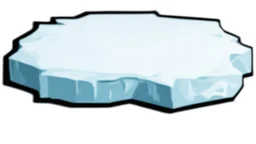 cartoon illustration: flat iceberg