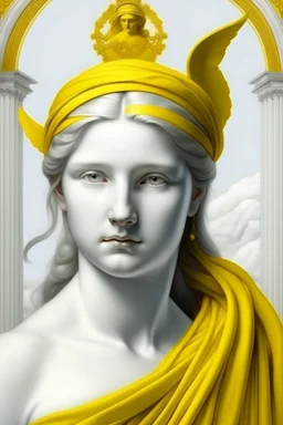 Neoclassicism greel woman realistic yellow white sea