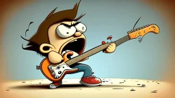 Cartoon playing guitar