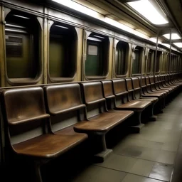 Très Vieux métro de paris, sièges usés