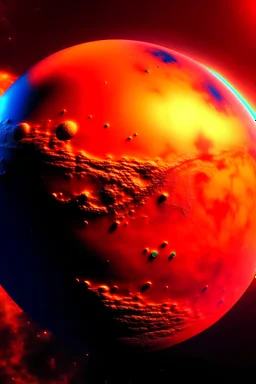 planeta marciano --- habitantes de piel rosa , ojos saltones viajan en naves espaciales..colores brillantes . en un cumpleaños