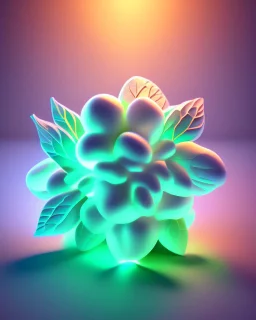 mint. Realistic photo. HD. Glowing. 3d style