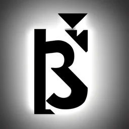 logo with the letter R end N, black and white