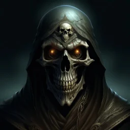 fantasy art, necromancer, sorcerer, aristocrat, skull mask with one open eye