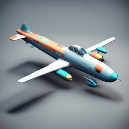 plane stylized 3d