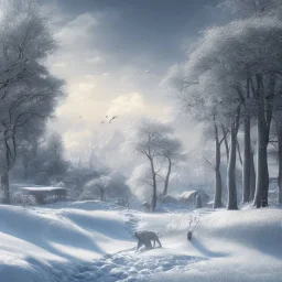 beautiful snowy landscape