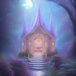 Temple of fairies like a dream within a dream within a dream pastel colors