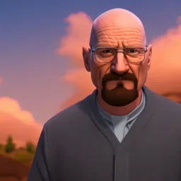 Walter white, 8k, realistic face, with a fedora, sunset background,glock17,