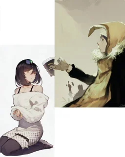 Kızın kafasını okşayan tavşan kostümlü adam