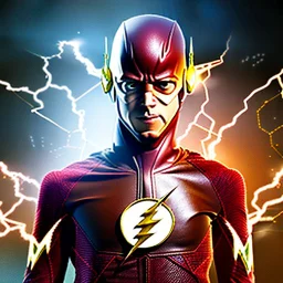 4K Ultra-HD -- The Flash running through the speedforce at top speed --4k Ultra-HD--Hyper realistic--Cinema lighting