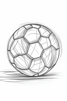 Outline art of a football, clean line art, white background, no shadows and clear and well outlined