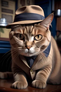 Detective cat