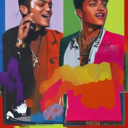 Painting of Bruno mars and Anderson paak