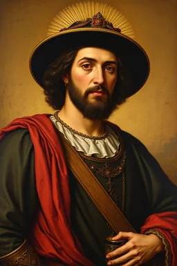 Vasco Núñez de Balboa in the style of davinci