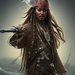 A robot in the shape of Jack Sparrow