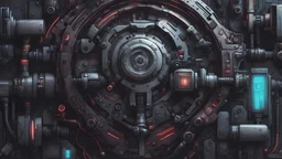 war machine, detail texture, cyberpunk style