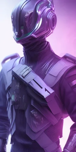 purple galaxy masked super villain, weapons in hands, teal and purple smoke, full portrait, hyper realistic, 4k