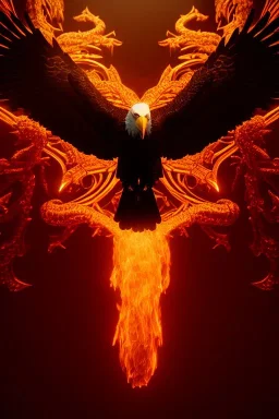 portrait of eagle set in magic fire, cinematic lighting, photorealistic, realistic, detailed, volumetric light and shadow, hyper HD, octane render, unreal engine 5 insanely detailed and intricate, hypermaximalist, elegant, ornate, hyper-realistic, super detailed --v 4