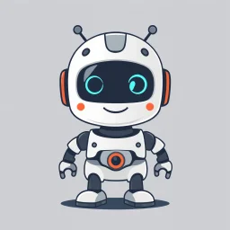 AI Robot LOGO simple, winking face