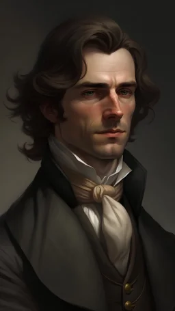A realistic portrait of Edward Rochester: a wealthy, passionate man with a dark secret that provides much of the novel’s suspense. He is unconventional, ready to set aside polite manners, propriety, and social class in order to interact with Jane frankly and directly. He is rash and impetuous and has spent much of his adult life roaming about Europe. He is portrayed as having a “dark face, with stern features and a heavy brow”, a “grim mouth, chin, and jaw”, and “black and brilliant” eyes.