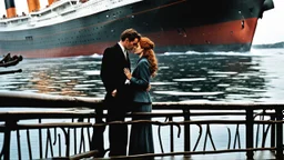 Write a scene where Jack and Rose say goodbye to each other as Rose boards a rescue boat on the sinking Titanic. The tension is palpable as they express their love for each other amidst chaos and tragedy. Jack's heartbreak is evident as he watches Rose leave, knowing they may never see each other again. The scene captures the emotional turmoil of the moment and the overwhelming sense of loss as the ship continues to sink.