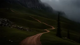 trail through the misty mountains