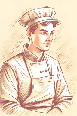 Drawing of A male cook