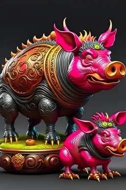 Combination of pig and dragon