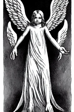 lovecraftian angel human with wings