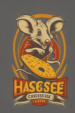 Mouse stealing cheese logo design