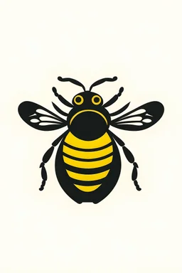 logo with bee in simple 3 colors