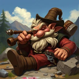 western dwarf bandit relaxing realistic art