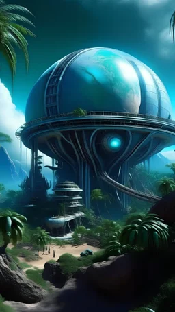 sci fi planet, Great Barrier Reef city