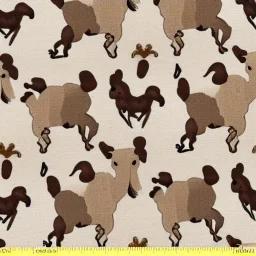 brown grey cream goats and alpacas pattern PIERRE JOSEPH REDOUTÉ