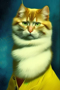 Portrait of a cat by Van Gogh