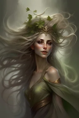 elf maiden, wild hair