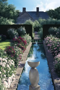 landscape design in romantic, modern and fabulous style and pastel tones