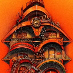 Details building cross section,v building interior architecture from external view ,colourful detailed room , Jean Baptiste Monge, strong lines, high contrast vibrant colors, highly detailed, 16k resolution, trending on behance