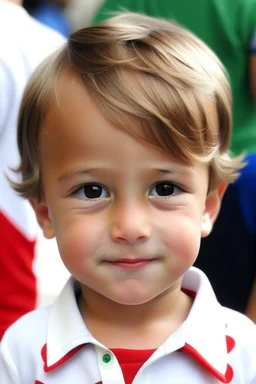 A little boy who is half Italian half danish