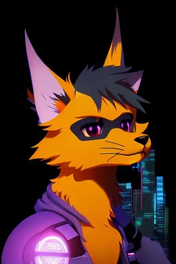 master quality, well drawn, A fox fursona, Trending on artstation, Furry art, Digital art, Cyberpunk, High quality, Backlighting