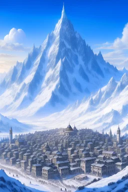 a city founded inside of a snowy mountain