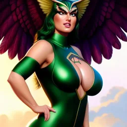 ultra detailed fullbody portrait of beautiful booty busty Hawkgirl, wearing skintight costume, extremely detailed digital painting, intrincate, extremely detailed smiling face,crystal clear Big Green eyes, in the style of adam hughes , mystical colors , perfectly centered image, perfect composition, rim light, beautiful lighting,8k, stunning scene, raytracing