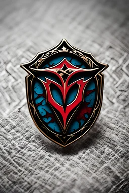 logo symbol for an ancient Catalan vampire sisterhood in the form of a lapel pin
