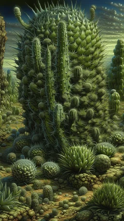 Busch painting style nightmare, by Daniel Merriam, by Albrecht Altdorfer, surreal, abstract, cactus growing Modifiers: fantasy intricate very attractive beautiful Unreal Engine hdr cinematic postprocessing pencil sketch black ink Craig Rutkowski more Magic Prompt A surreal of a hypercomplex cactus sylph with a perfectly symmetrical , featuring sharp,and impossibly soft skin