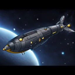 draw cartoon banana as starship