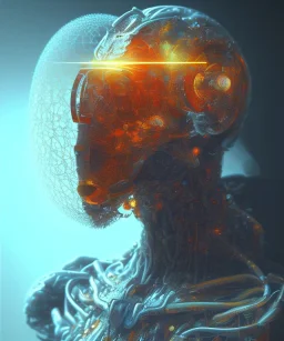 neural network. oil on canvas, volumetric lighting