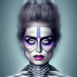 beetlejuice wearing make up girl