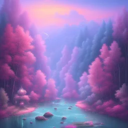 Pink river